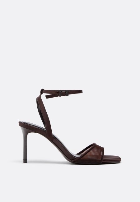 STILETTO HEEL MESH SANDALS
